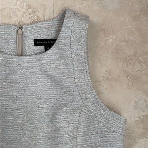 Champaign and Silver Peplum Top - Banana Republic